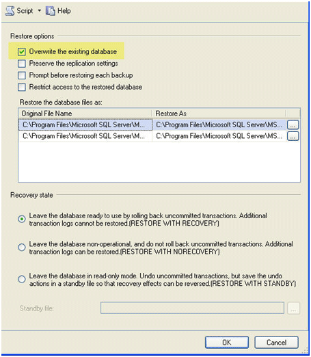 SSMS Overwrite