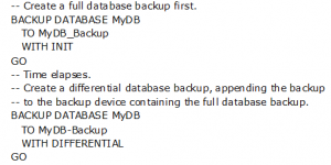 A Guide For Creating a Differential Backup In SQL Server