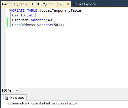 My sql table create My sql table create