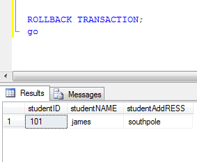 Rollback Transaction