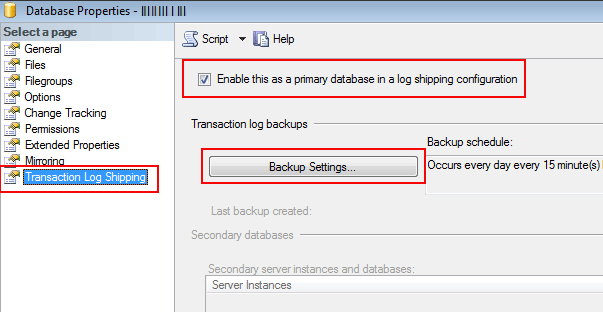 database properties