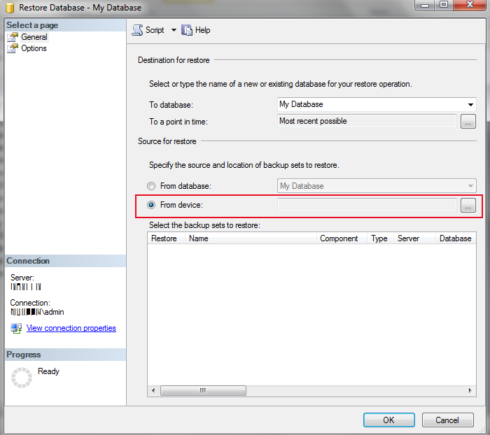 How To Manually Restore An Mssql Database In Sql Management Studio (Ssms)