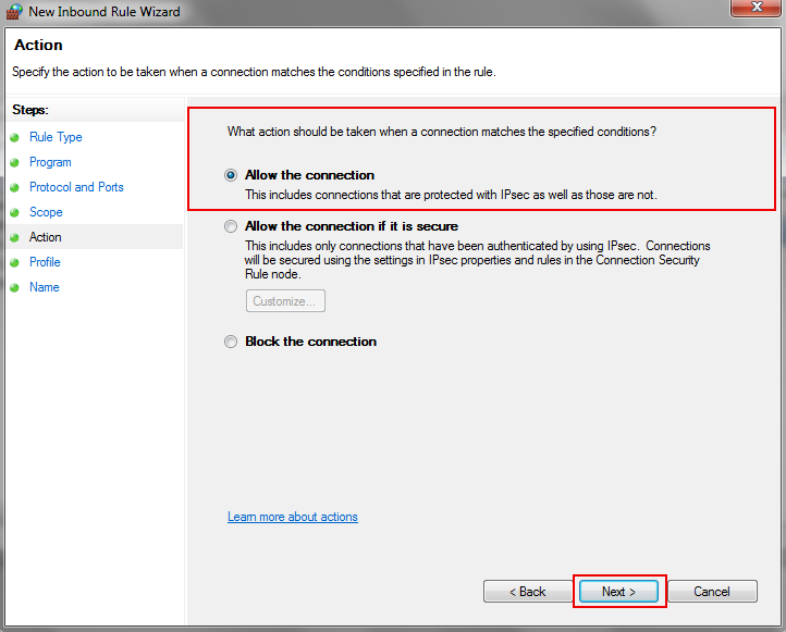 click next to SQL network interfaces error 26