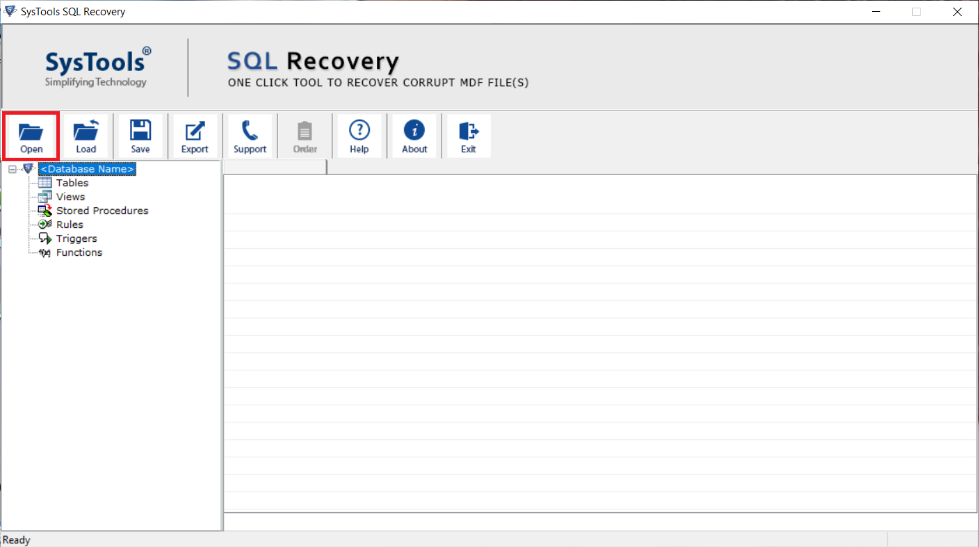 Import MDF file in SQL server