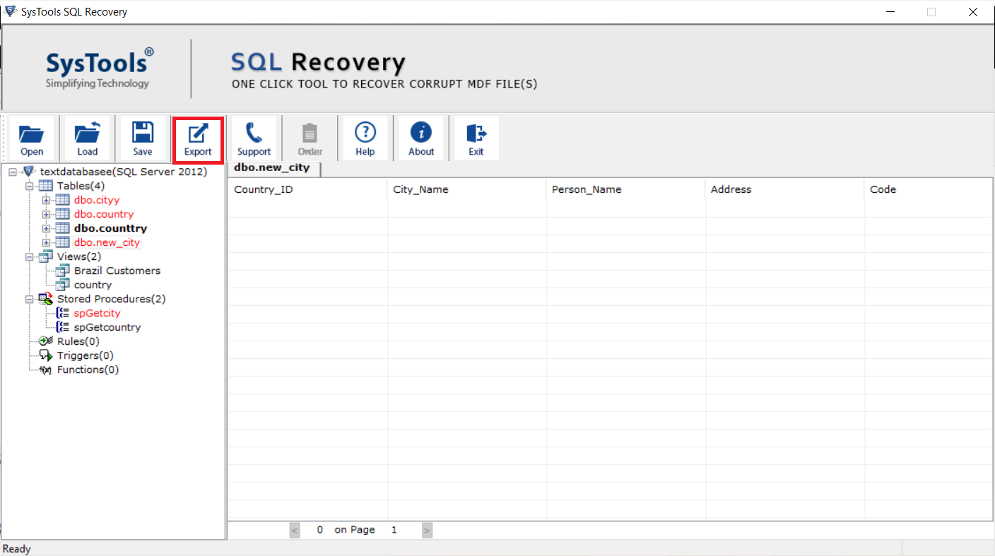 sql server management studio export to csv