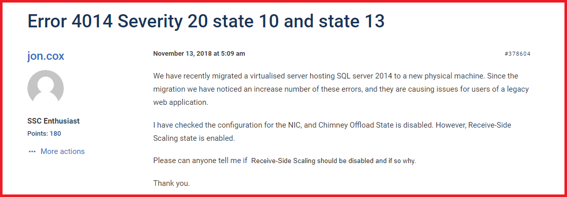 Error 4014 SQL Server