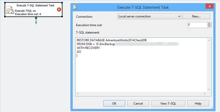 paste T-SQL command