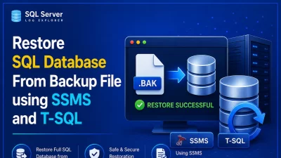 restore sql database with ssms